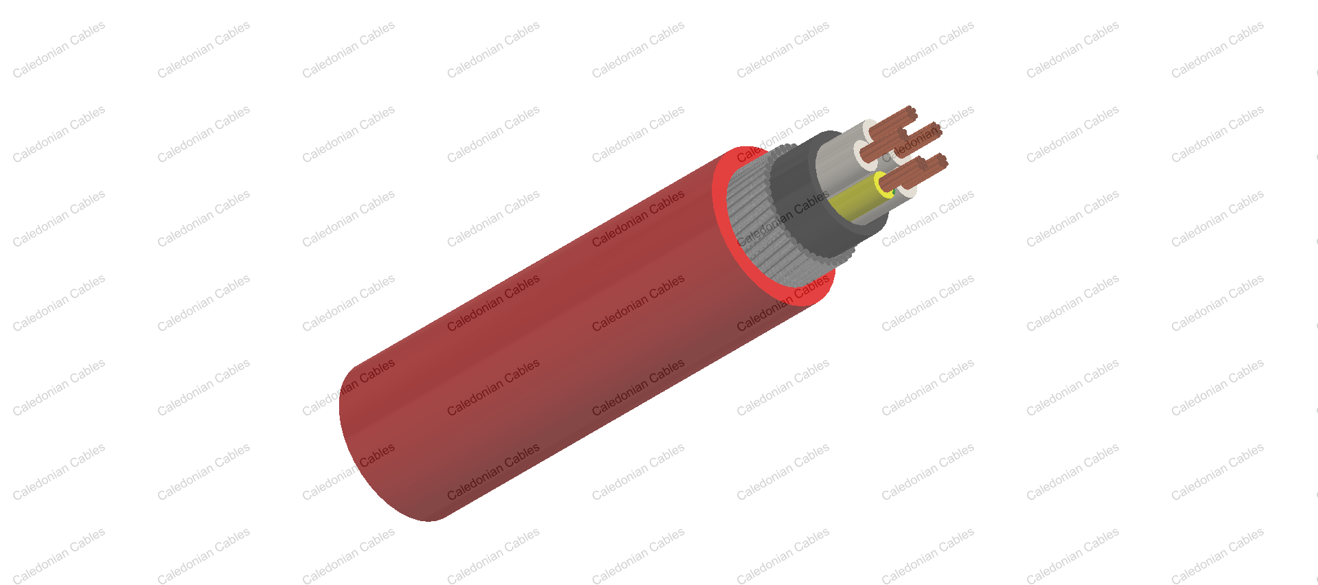 PVC Insulated, PVC Sheathed Multicore+E Armored Control Cables 0.6/1kV